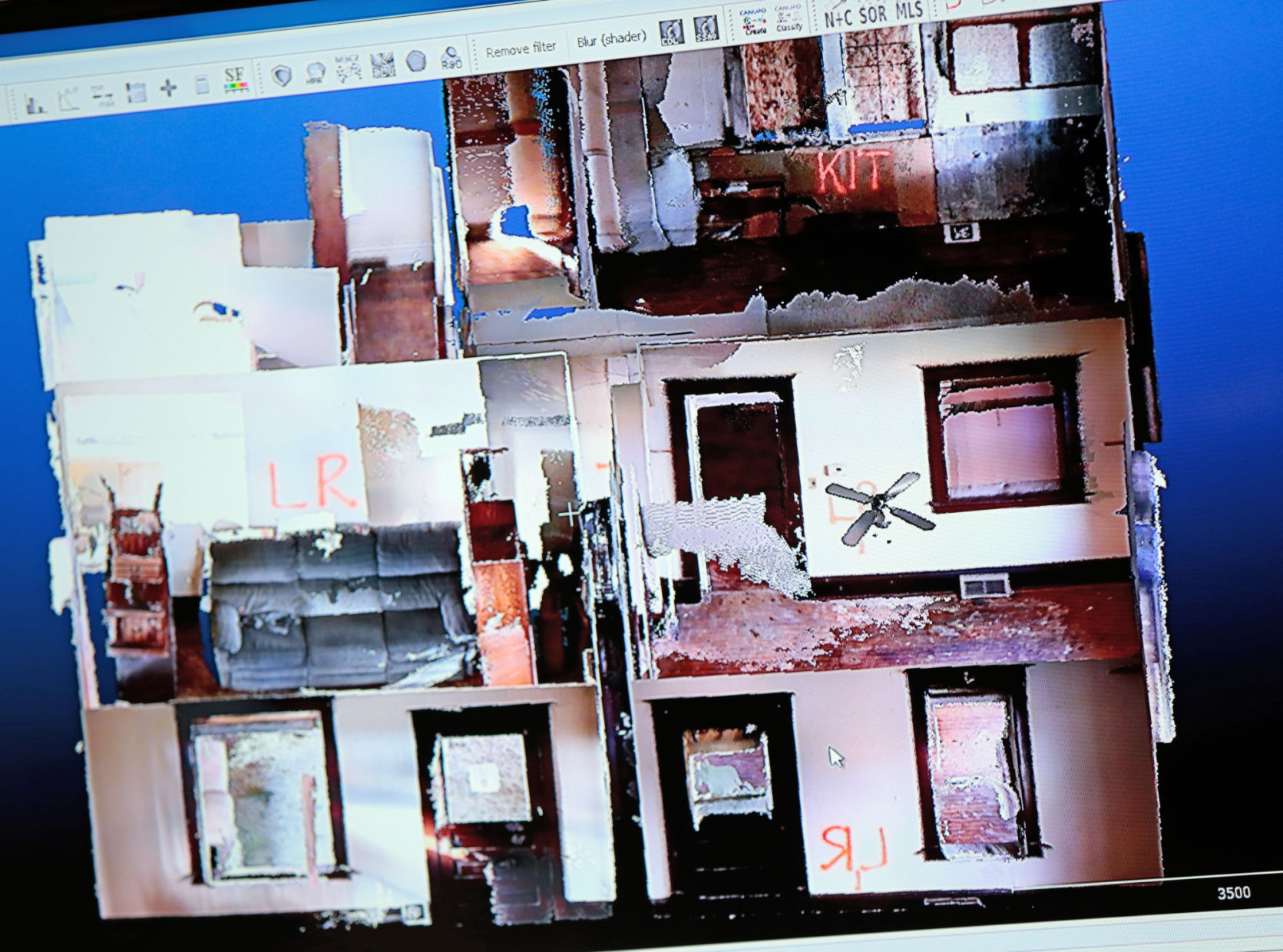 Finished scan of home interior